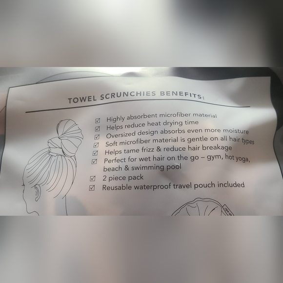 NWT Kitsch Leopard Microfiber Towel Scrunchies 2 Pack - Picture 10 of 10